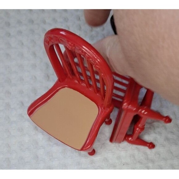 Vintage Fisher Price My Loving Family Dollhouse Chairs Stove Refrigerator Lot - Picture 11 of 16